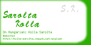 sarolta kolla business card